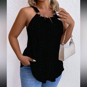 Boho casual print detail tank top